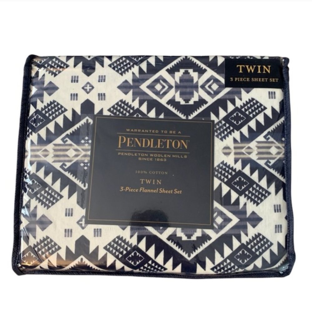 NEW PENDLETON Flannel Sheet Set Westward Journey Multi Twin Size - Picture 4 of 8